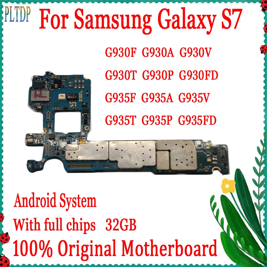 Carte mÃ¨re 100% originale dÃ©bloquÃ©e en usine pour Samsung S7, pour modÃ¨les G935F, G935FD, G930F, G930FD, g930 v