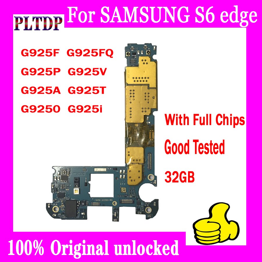 Carte mÃ¨re 32 go 100% originale dÃ©bloquÃ©e pour Samsung S6 edge, avec puces complÃ¨tes, testÃ©e et fonctionnelle, livraison gratuite