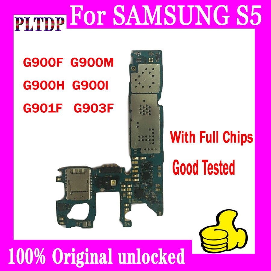 Carte mÃ¨re 16 go 100% originale dÃ©bloquÃ©e pour Samsung Galaxy S5, avec systÃ¨me Android, G900F, G900I, G901F, G903F, G900M, G900H