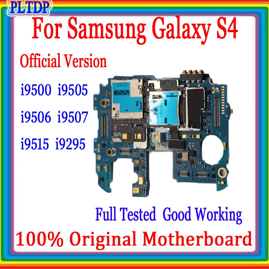 Carte mÃ¨re 100% originale avec puces complÃ¨tes + systÃ¨me Android, pour Samsung Galaxy S4 i9500 i9505 i9506 i9507 i9515 i9295