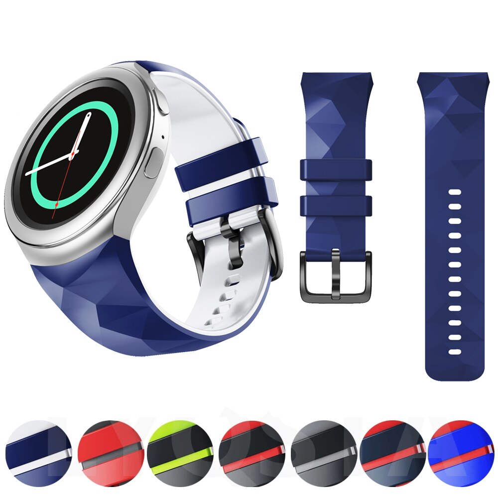 Bracelet de montre Double en Silicone, pour Samsung Galaxy Gear S2 R720, Bracelet de rechange pour montre intelligente SM-R720