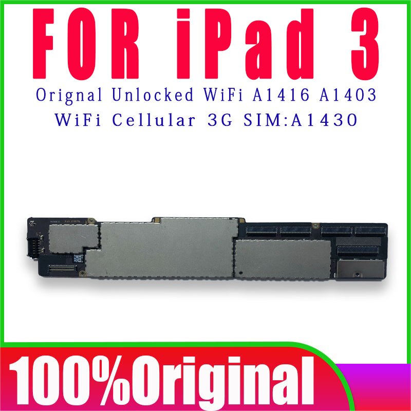 Carte mÃ¨re A1416 A1403 ou A1430 originale dÃ©bloquÃ©e pour ipad 3, circuit imprimÃ© principal complet, sans iCloud