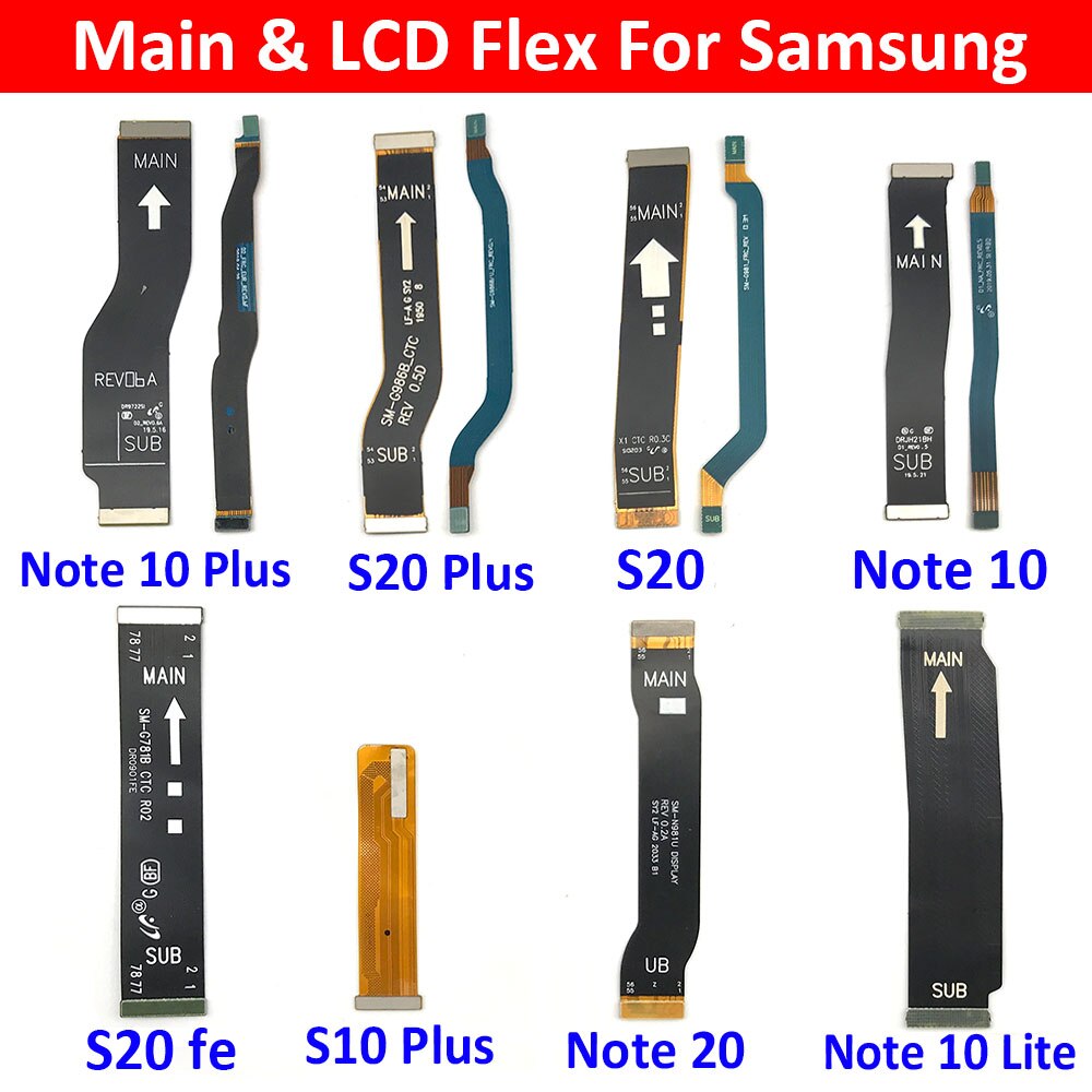 Carte mÃ¨re LCD avec cÃ¢ble flexible, pour Samsung Note 10 Lite Note 20 S10 Plus S20 Fe S21 S21 Plus S21 Ultra