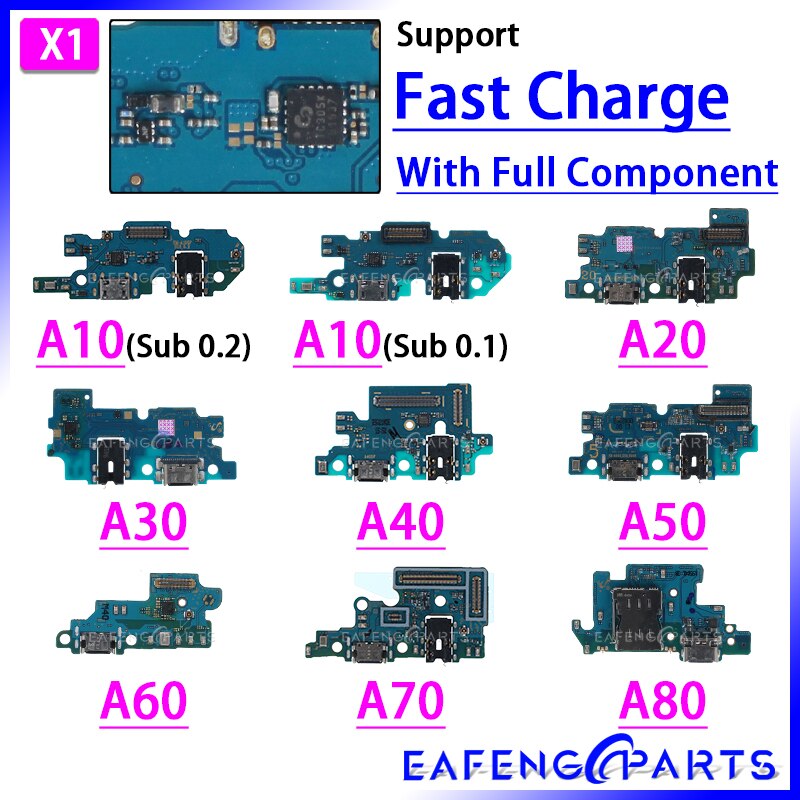 Connecteur de Port de chargement USB, cÃ¢ble flexible pour Samsung A10 A20 A30 A40 A50 A60 A70 A80, Module de carte de chargeur A105FN A705FN