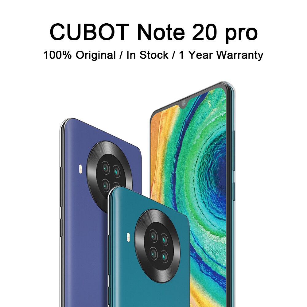 CUBOT â Note 20 Pro Smartphone 6 go + 128 go, NFC, Ã©cran hd de 6.5 pouces, camÃ©ra Quad 20mp, 4200mAh, 4G, double SIM, Android 10