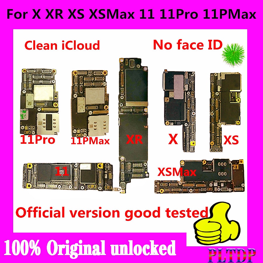 Carte mÃ¨re originale dÃ©bloquÃ©e pour iPhone X, XR, XS MAX, 11 Pro Max, sans face ID, circuit imprimÃ© complet avec prise en charge des mises Ã  jour IOS, 100% testÃ©