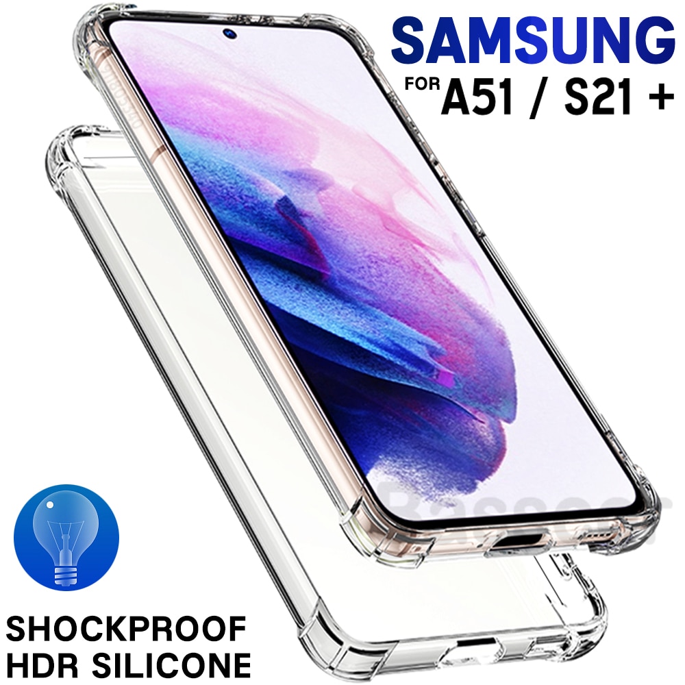 coque telephone de luxe en Silicone, Ã©tui antichoc transparente kÄ±lÄ±fÄ± pour Samsung Galaxy S21 S20 FE Note 20 Ultra S10 S9 S8 10 Plus Lite 9 8 A52 a51 A71 A12 A50 A70 A40 A41 A32 A31A21 A20 A21S A20E M21 M31 M31S M51