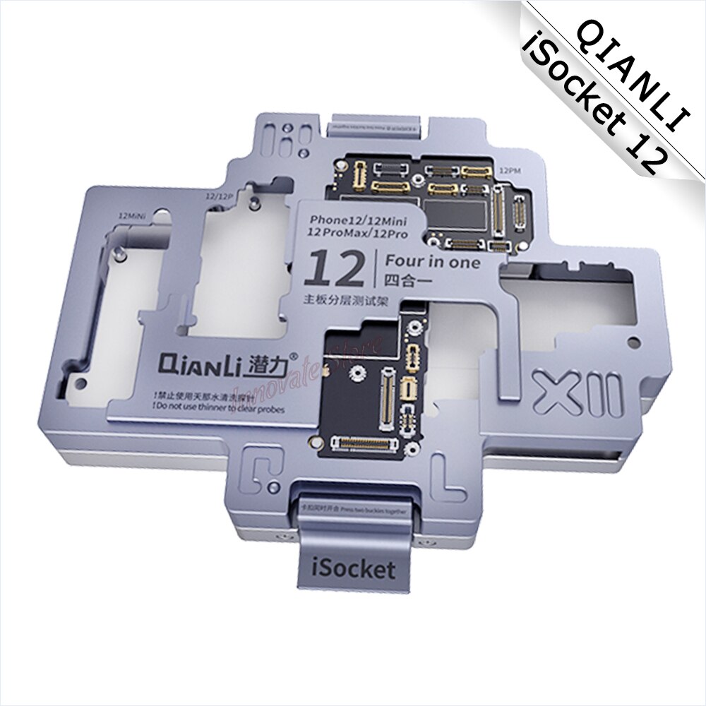 Support de Test de carte mÃ¨re QIANLI ISocket 12 Series 4 en 1 pour tÃ©lÃ©phone 12 PRO MAX, MINI couches, dÃ©tection de liaison libre, fixation de rÃ©paration