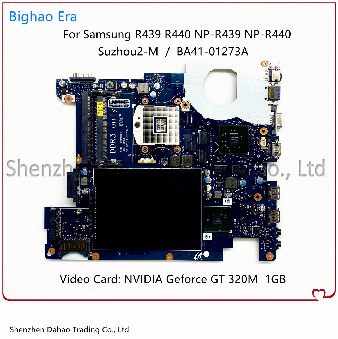 Pour Samsung NP-R439 R440 R439 Ordinateur Portable Carte MÃ¨re BA41-01273A Suzhou2-M Avec GT320M 1GB-GPU BA92-06385A BA92-06385B 100% TestÃ©