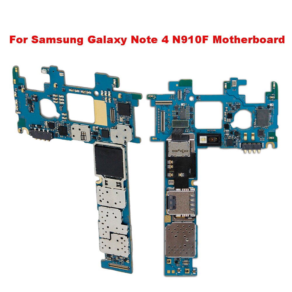 Carte mÃ¨re 32 go originale dÃ©bloquÃ©e en usine pour Samsung Galaxy Note 4 N910F, entiÃ¨rement testÃ©e, circuit imprimÃ© complet avec puces