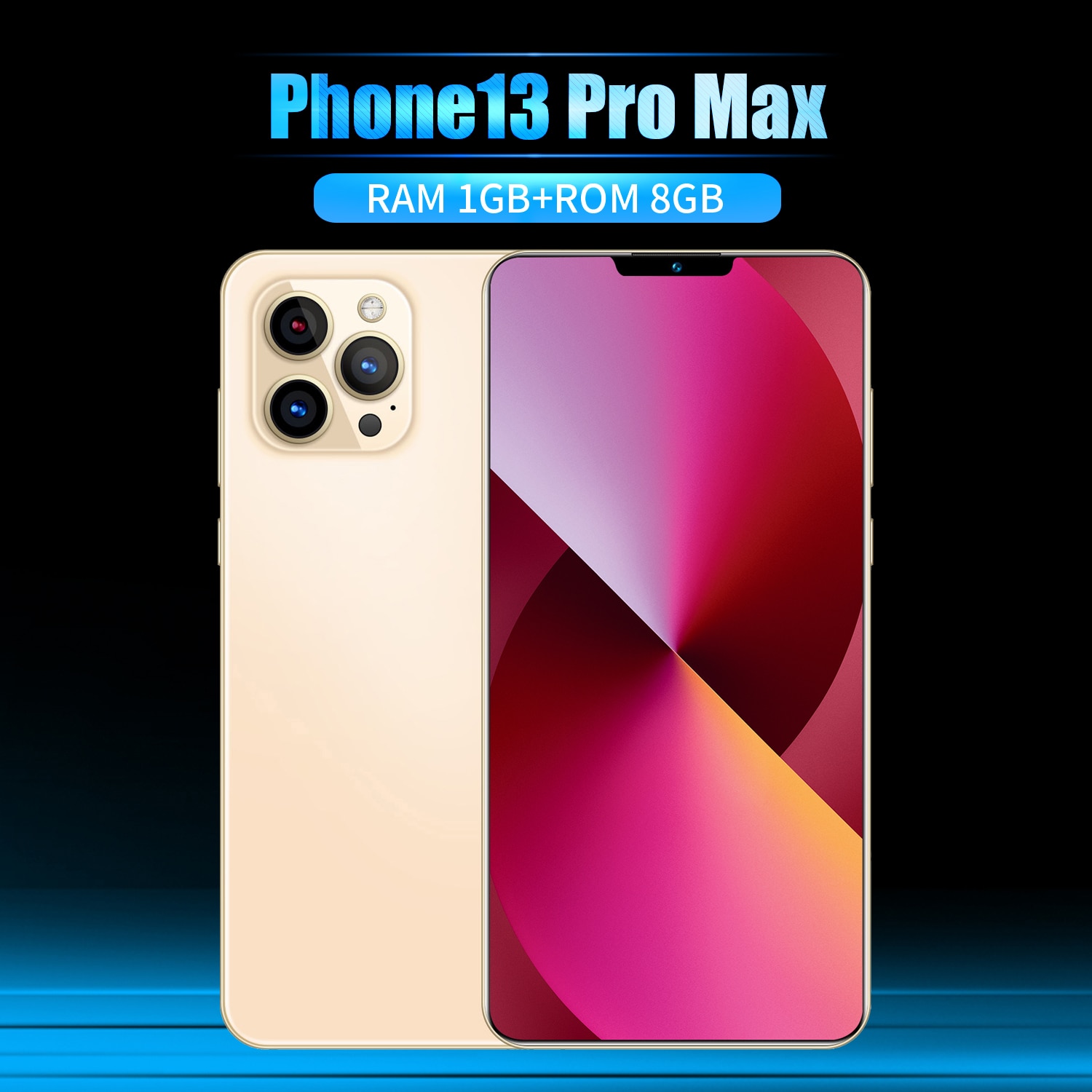 TÃ©lÃ©phone portable i13 Pro Max, Ã©cran U de 6.7 pouces, Smartphone 4G 5G, 1 go + 8 go, Android 11, pas cher, nouveau