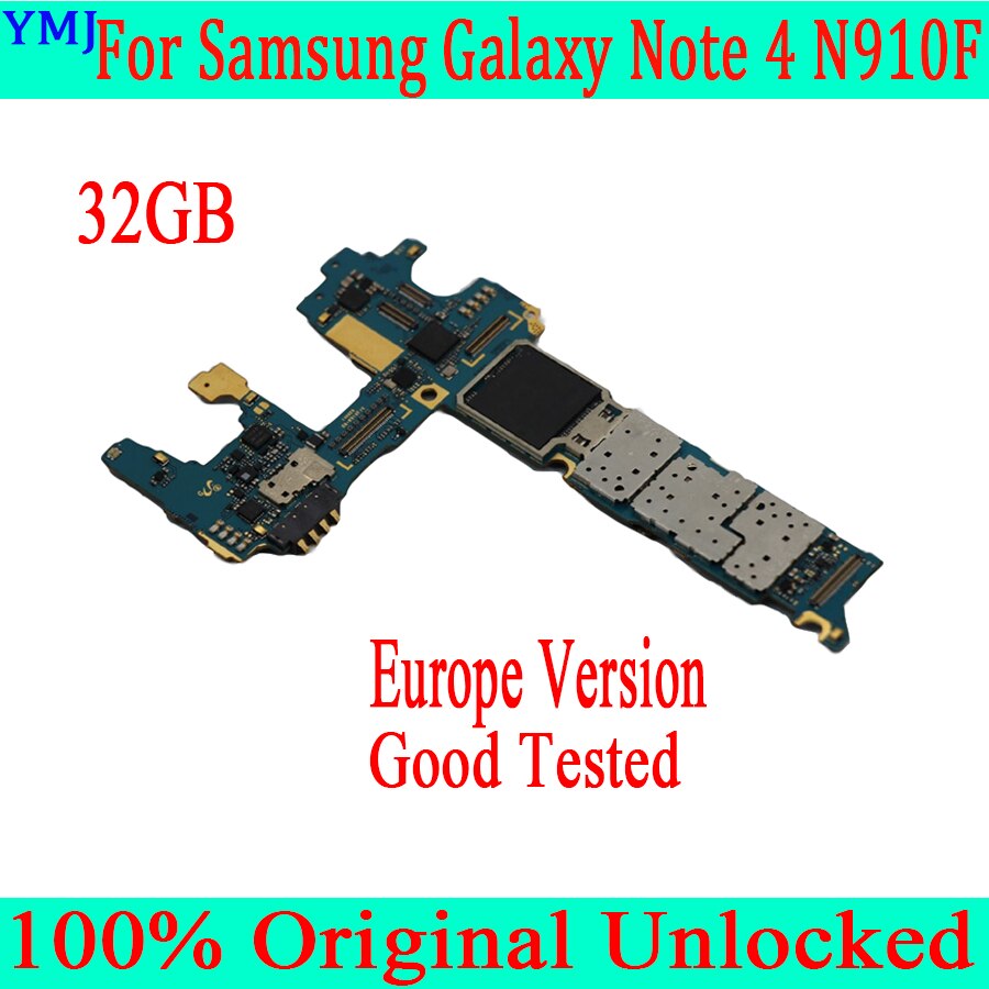 Carte mÃ¨re 32 go 100% originale dÃ©bloquÃ©e pour Samsung Galaxy Note 4 N910F, circuit imprimÃ© principal