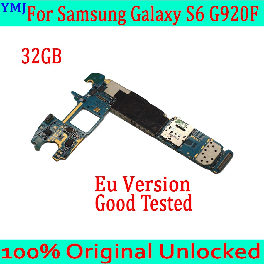 Carte mÃ¨re originale dÃ©bloquÃ©e pour Samsung Galaxy S6 G920F F920i, avec systÃ¨me Android, circuit imprimÃ© principal, livraison gratuite