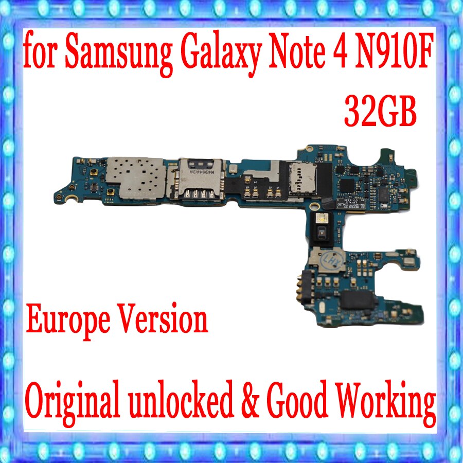 Carte mÃ¨re 32 go originale dÃ©bloquÃ©e pour Samsung Note 4, avec puces IMEI 100%, fonctionnelle, Version europÃ©enne