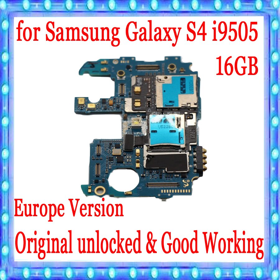 Carte mÃ¨re 16 go originale dÃ©bloquÃ©e pour Samsung Galaxy S4 i9505, Version europÃ©enne, avec systÃ¨me Android, puces