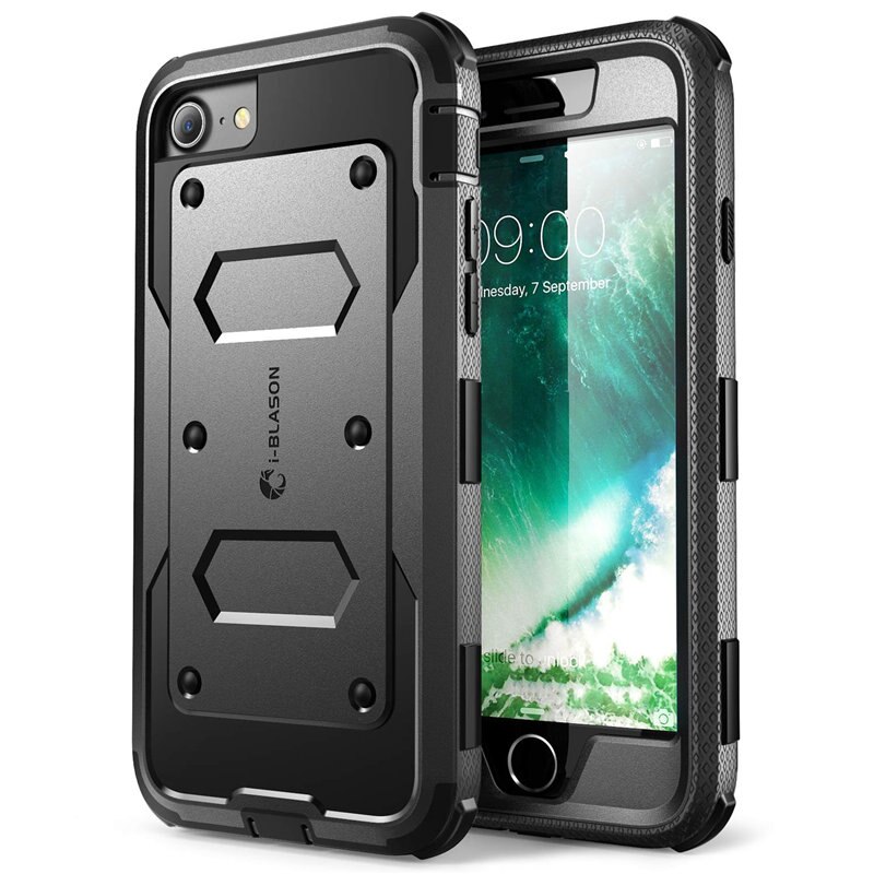 Coque intÃ©grale antichoc robuste avec protection d'Ã©cran intÃ©grÃ©e, Ã©tui pour iphone 7 8 SE 2020