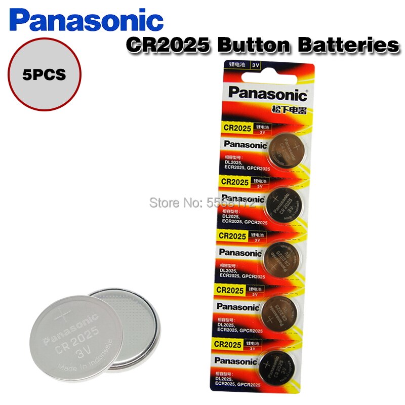 PANASONIC â 5 piles pour piles boutons 3v, originales, neuves, pour montre, ordinateur, jouets, cr2025, cr2025