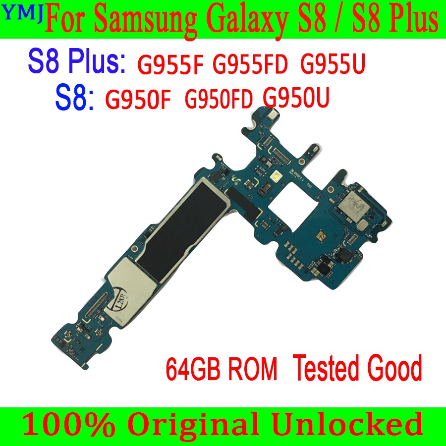 Carte mÃ¨re originale dÃ©bloquÃ©e pour Samsung Galaxy S8 G950F G950FD G950U G955F G955U G955FD, avec puces, circuit imprimÃ© Android, EU