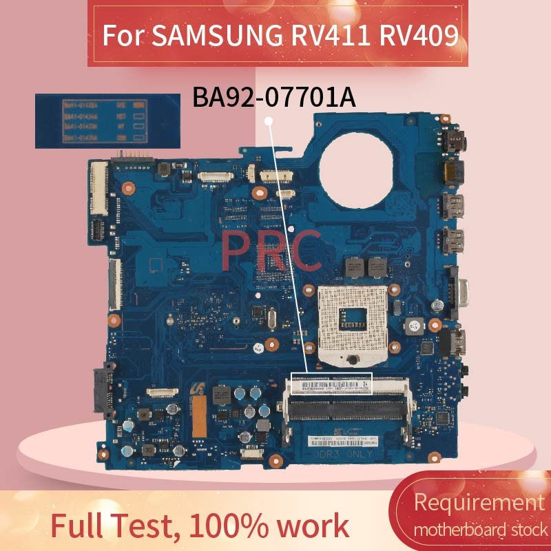 Carte mÃ¨re PGA 989 pour ordinateur portable SAMSUNG, compatible avec les modÃ¨les RV411, RV409, HM55, DDR3